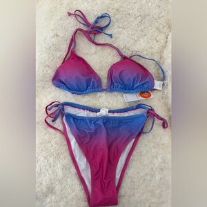 Vibrant Pink and Blue Bikini Set